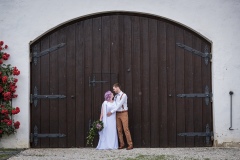 Novomanželé na zámku Libouchec - severní Čechy