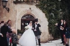 Saská renesanční architektura zámku Libouchec, svatební foto.